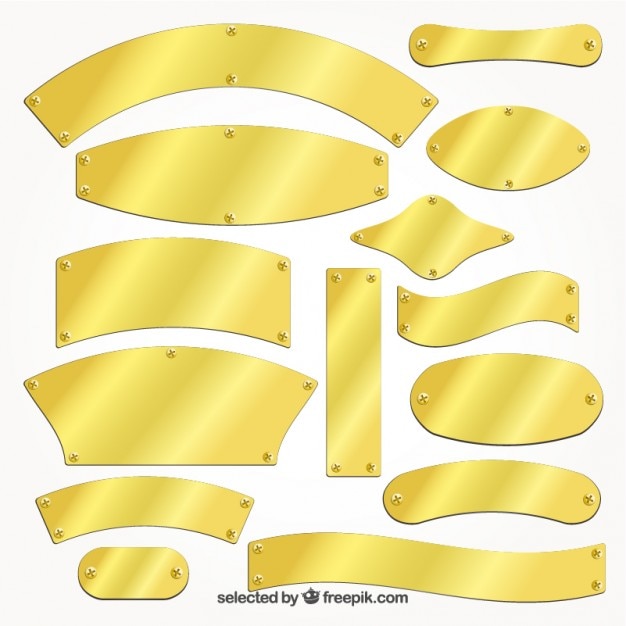 Бесплатное векторное изображение Золотые баннеры