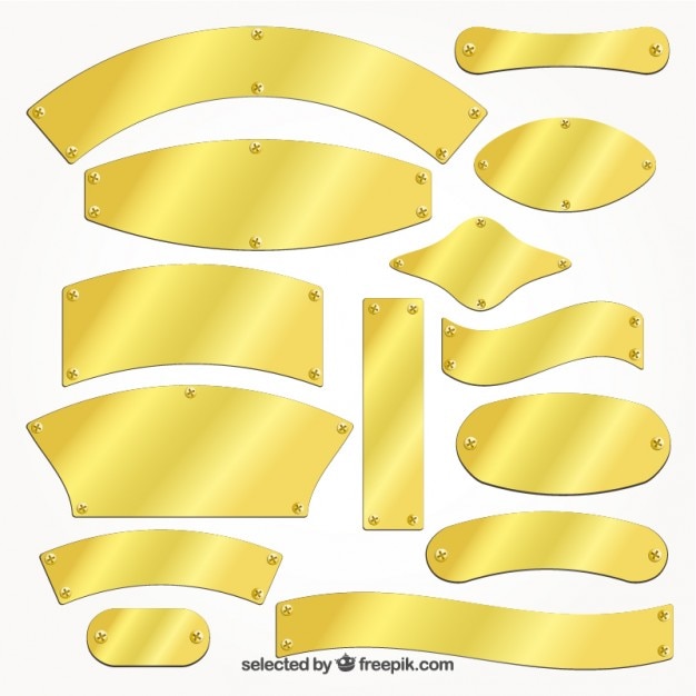 Free vector golden banners