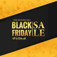 Free vector golden black friday sale poster background