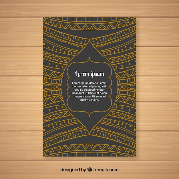 Free vector golden and black laser cut template