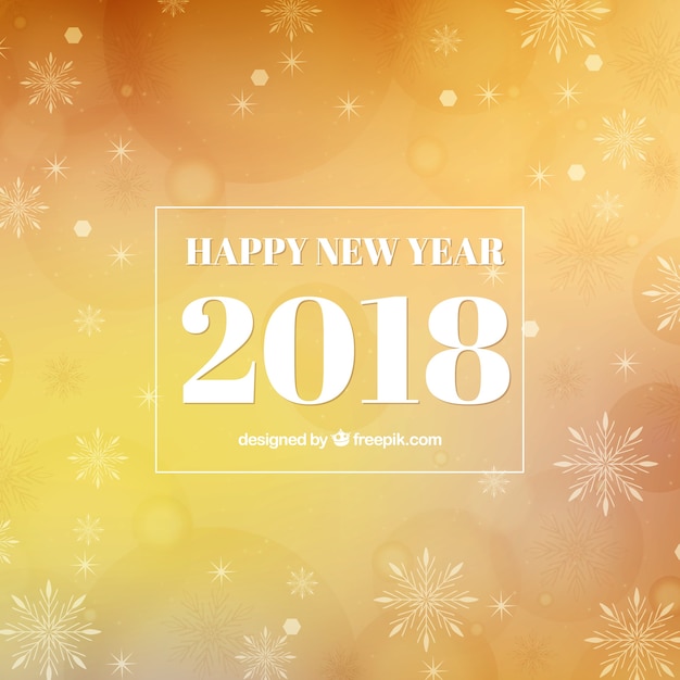 Free vector golden blurred new year background