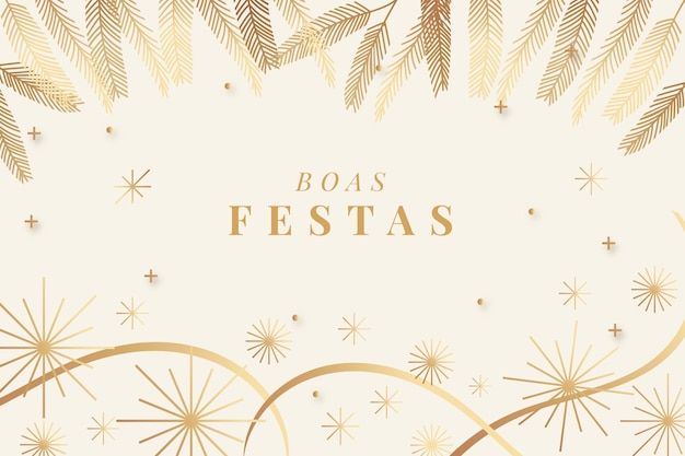 Free vector golden boas festas concept