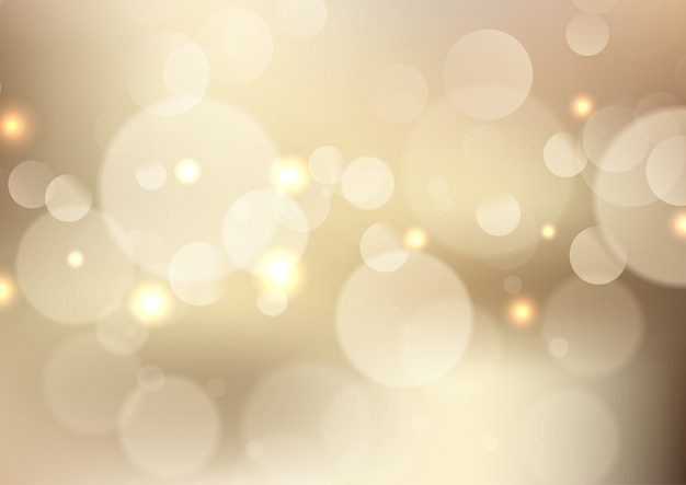 Golden bokeh lights background