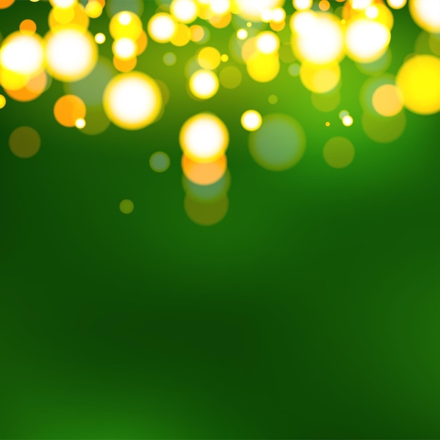 Golden bokeh lights background