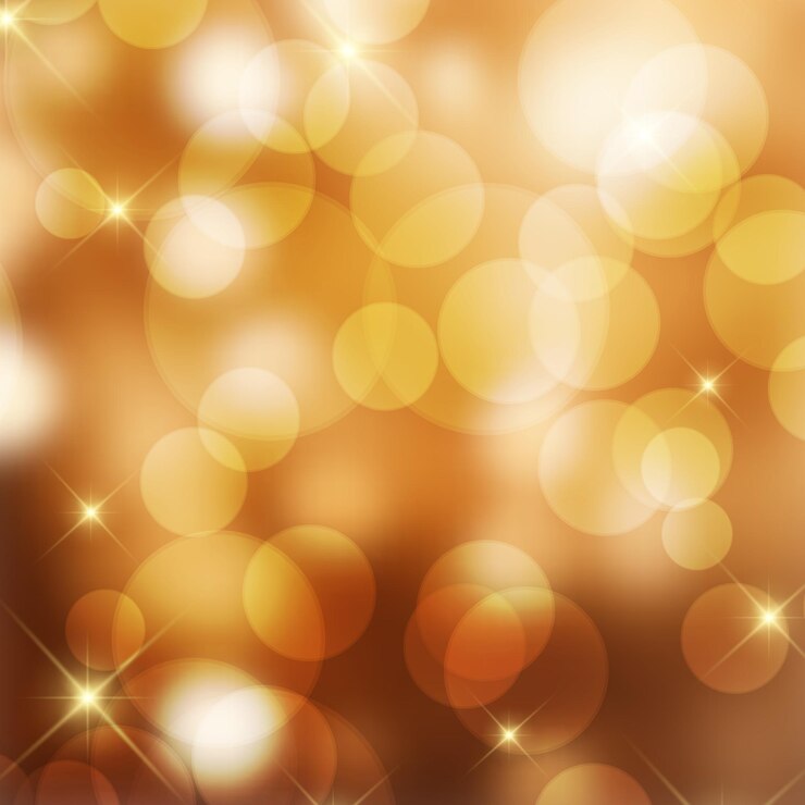 Free Vector golden bokeh lights and stars christmas background design
