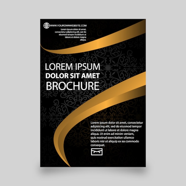 Golden brochure template