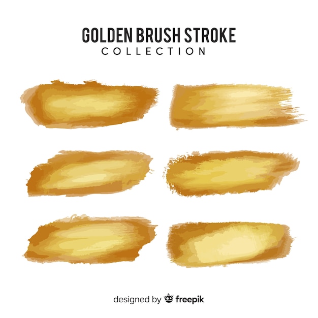 Golden brush stroke collection