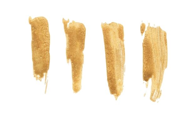 Golden brush stroke set