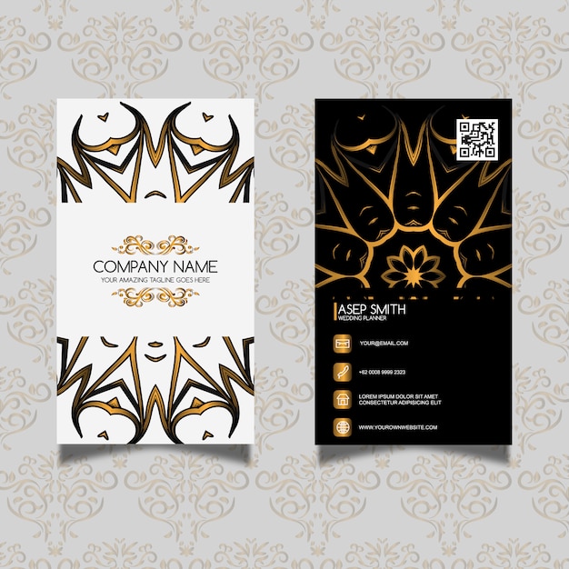 Free vector golden business card design