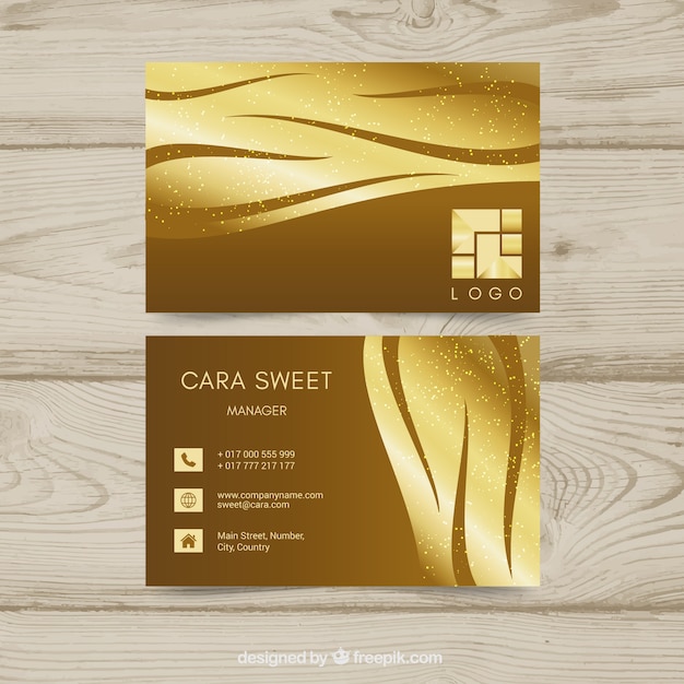 Golden business card