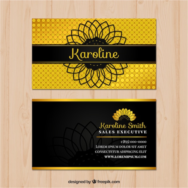 Golden business card