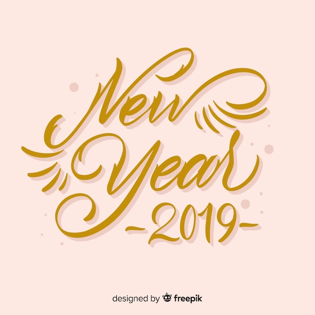 Golden calligraphic new year background