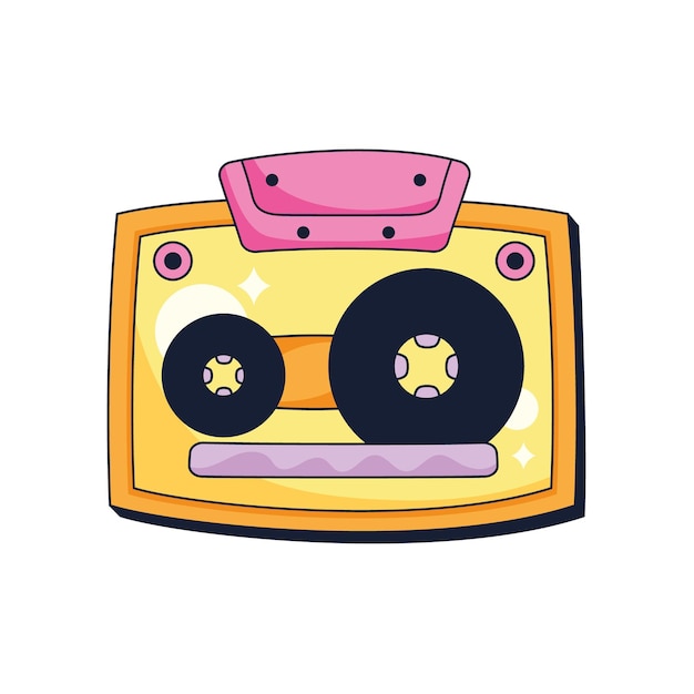 Free vector golden cassette design