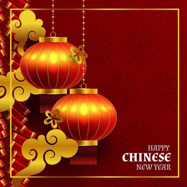 Golden chinese new year 2021 background