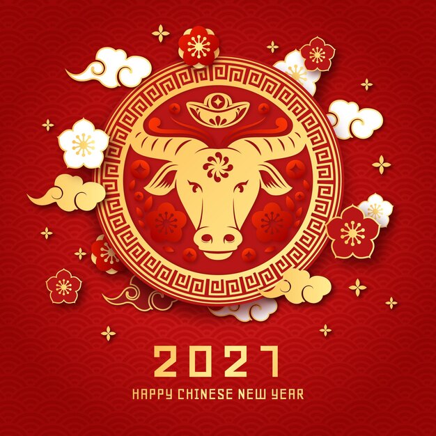 Golden chinese new year 2021