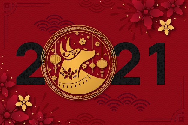 Golden chinese new year 2021