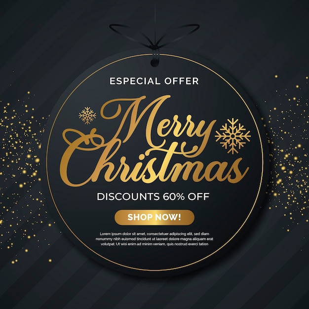 Free vector golden christmas sale