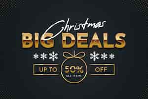 Free vector golden christmas sale