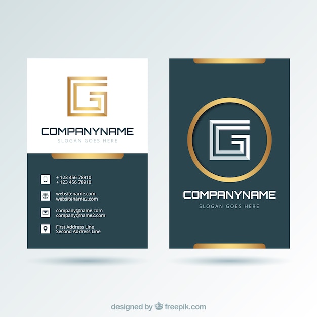 Golden company card