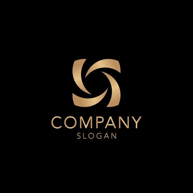 Golden company logo design 