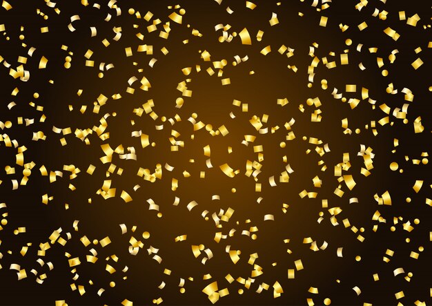 Golden confetti background 