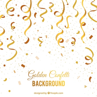 Golden confetti background