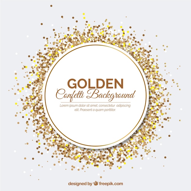 Free vector golden confetti background