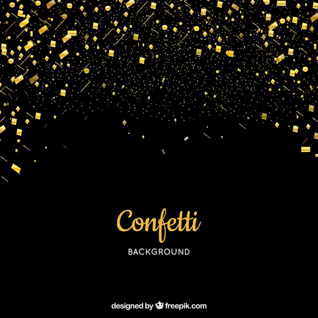 Golden confetti background 