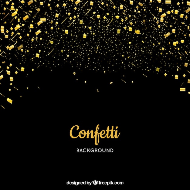 Golden confetti background 