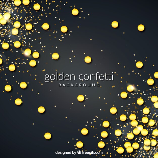 Golden confetti background 