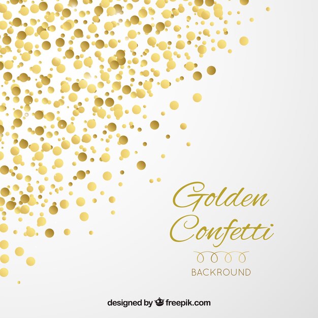 Golden confetti background