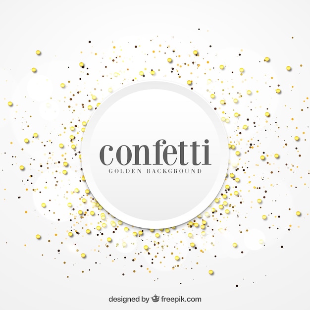 Free vector golden confetti background