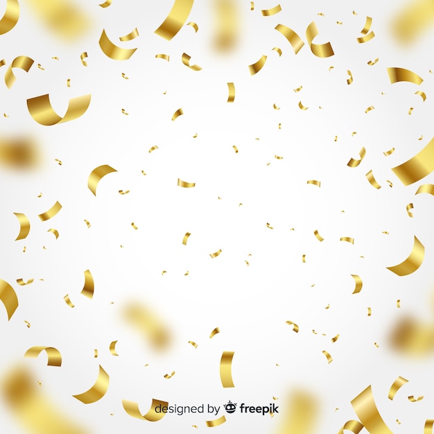 Golden confetti background