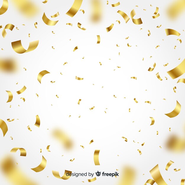 Golden confetti background 