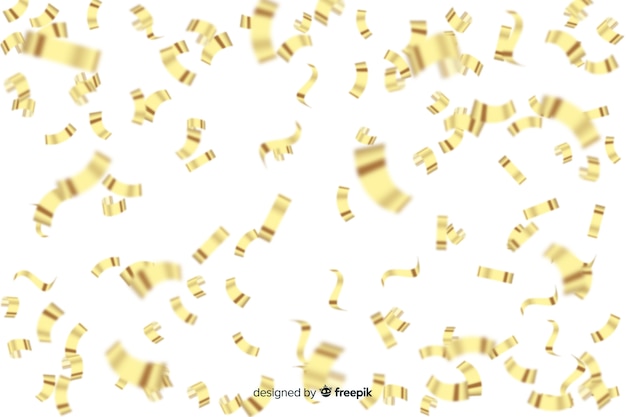 Golden confetti falling decorative background