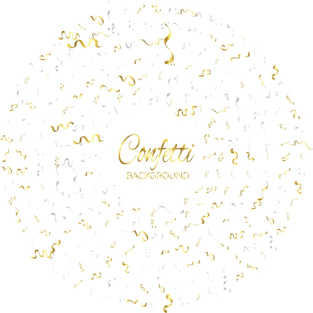金色の紙吹雪分離お祭りの背景ベクトル イラスト