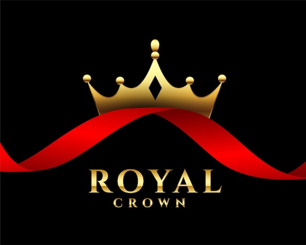 Free vector golden crown background for your majestic look and feel