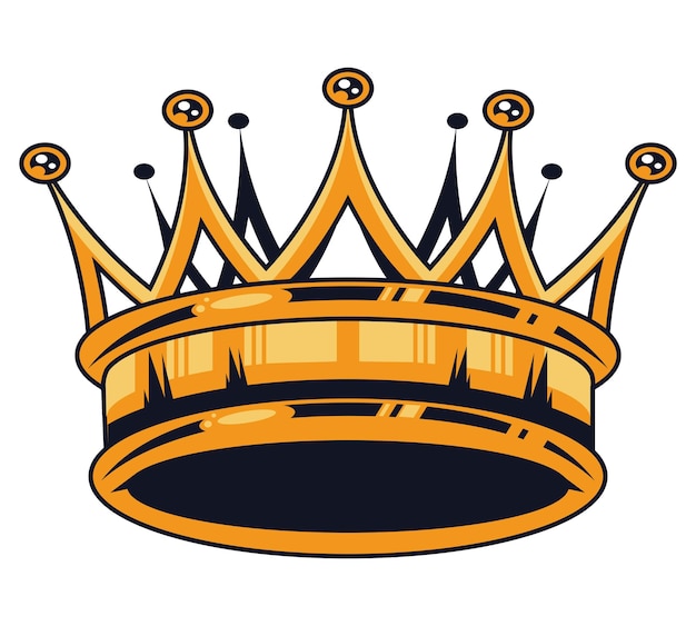Бесплатное векторное изображение Золотая корона классическая декоративная икона