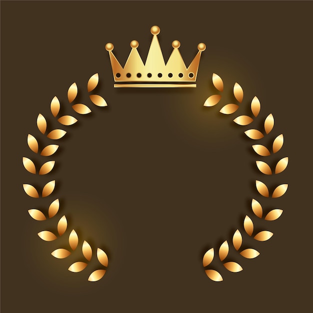 Эмблема Золотая Корона с венком