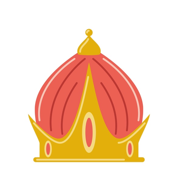 Free vector golden crown icon isolated illustration