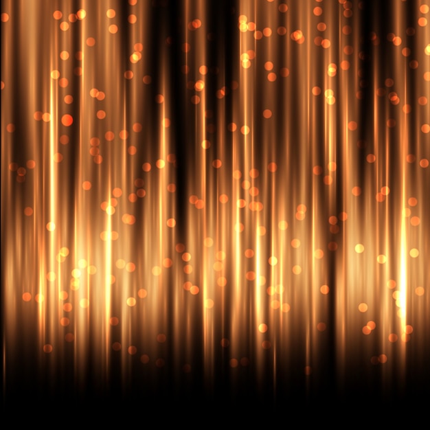 Golden curtain with bokeh lights 