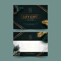 Free vector golden and dark boutique gift card