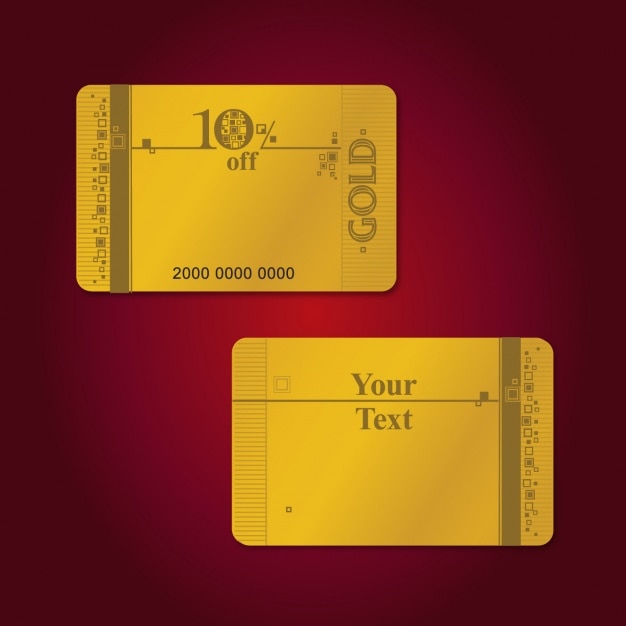 Free vector golden discount card design