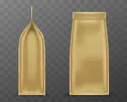 Бесплатное векторное изображение Золотая дойская сумка, бумажная сумка или фольга