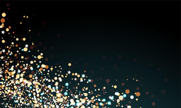 Free vector golden dust elements falling down