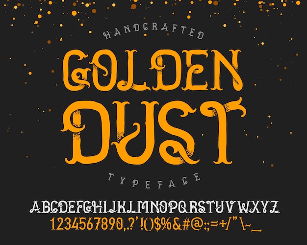 Golden dust font set