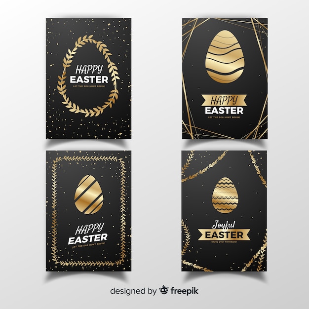 Golden easter card collection