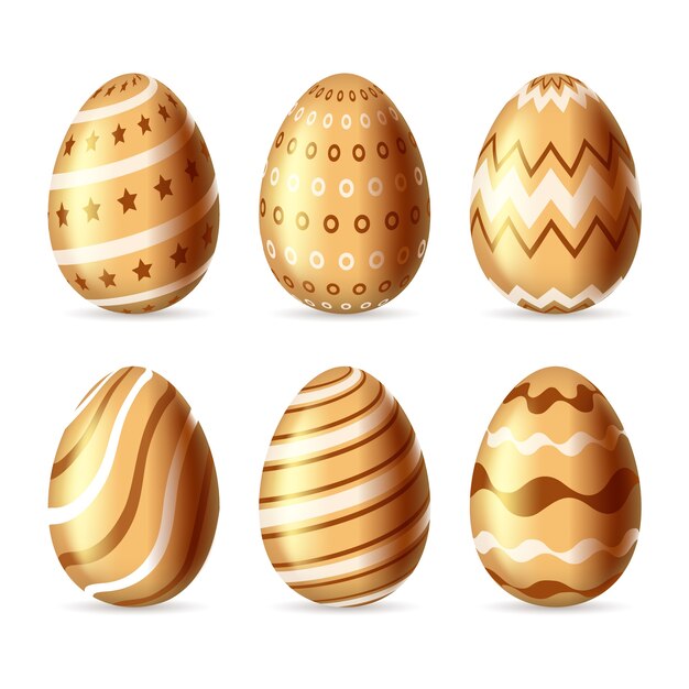 Golden easter day egg collection theme