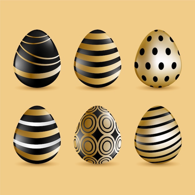 Golden easter day egg collection