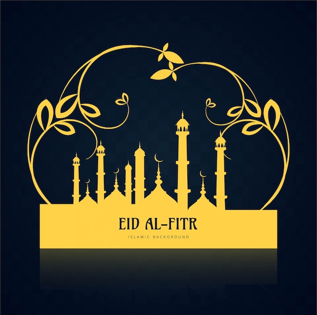 Golden eid al fitr background